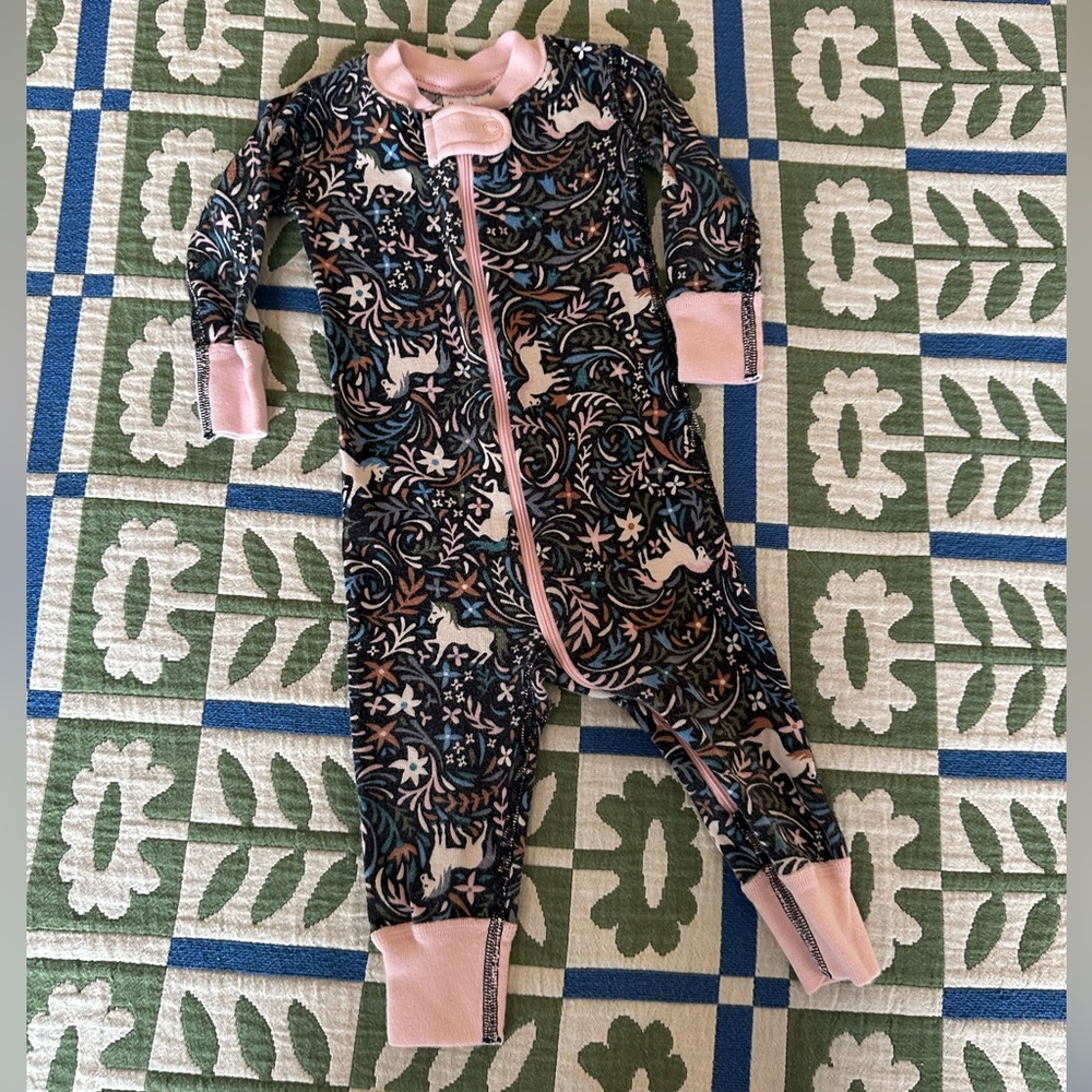 Hanna Zip Pajamas - unicorn